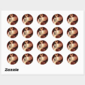 Angel sitzend - Siegel Point Siam Katze Runder Aufkleber (Blatt)
