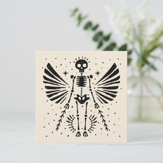 Angel skeleton Gothic Christmas (Stehend Vorderseite)