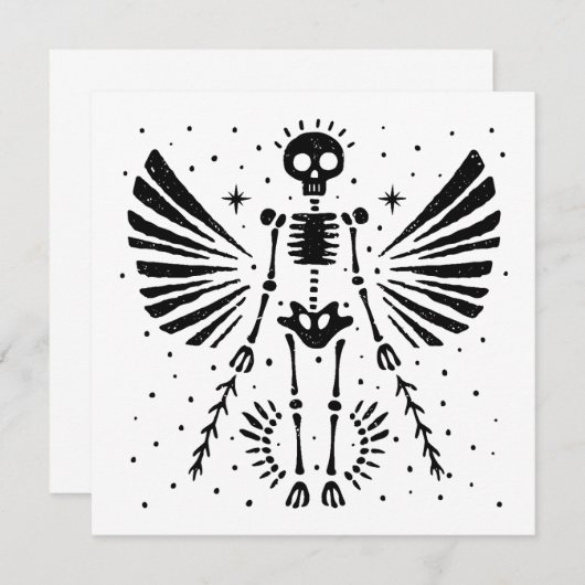 Angel skeleton Gothic Christmas (Vorne/Hinten)