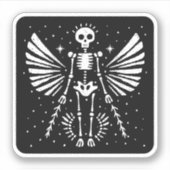 Angel skeleton Gothic Christmas Aufkleber (Vorderseite)