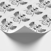 Angel skeleton Gothic Christmas Geschenkpapier (Ecke)