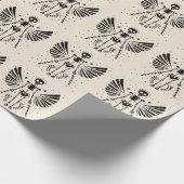 Angel skeleton Gothic Christmas Geschenkpapier (Ecke)