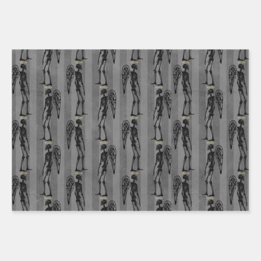 Angel Skeletts Weihnachtswrapping Paper Geschenkpapier Set (Vorderseite 3)