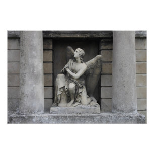 Angel-Skulptur beten Poster