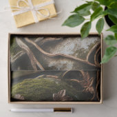 Angel Skulptur erschüttert Patina Decoupage Seidenpapier (Geschenk)