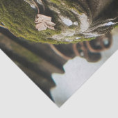 Angel Skulptur erschüttert Patina Decoupage Seidenpapier (Detail)