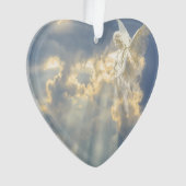 Angel Sky Clouds Dated Foto Custom Ornament (Vorderseite)