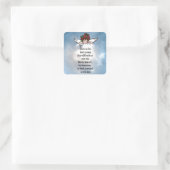Angel "So geliebt" Quadratischer Aufkleber (Tasche)