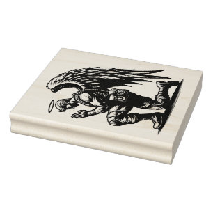 Angel Soldier Man betet Briefmarke der Holzkunst Gummistempel
