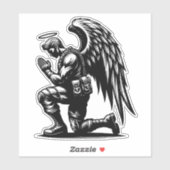 Angel Soldier Man Pracht Tintenbilderkunst Aufkleber (Blatt)