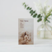 ANGEL SPIELEN LYRA ÜBER DAS KLOUDS Monogramm Silve Visitenkarte (Stehend Vorderseite)