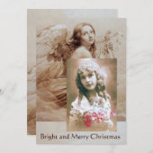 ANGEL SPIELEN LYRA ÜBER DIE CLOUDS-Fotovorlage Einladung (Vorne/Hinten)