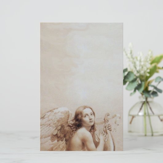 ANGEL SPIELEN LYRA ÜBER DIE KLOUDS BRIEFPAPIER (Stehend Vorderseite)