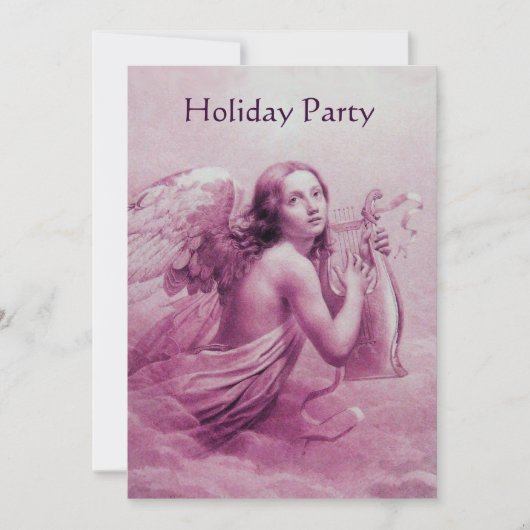 ANGEL SPIELEN LYRA ÜBER DIE KLOUDS EINLADUNG (Vorderseite)