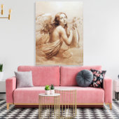 ANGEL SPIELEN LYRA ÜBER DIE KLOUDS LEINWANDDRUCK (Insitu (Wohnzimmer))