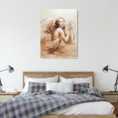 ANGEL SPIELEN LYRA ÜBER DIE KLOUDS LEINWANDDRUCK (Insitu (Schlafzimmer))