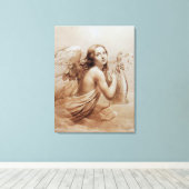 ANGEL SPIELEN LYRA ÜBER DIE KLOUDS LEINWANDDRUCK (Insitu (Holzboden))