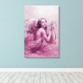 ANGEL SPIELEN LYRA ÜBER DIE KLOUDS LEINWANDDRUCK (Insitu (Holzboden))