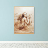 ANGEL SPIELEN LYRA ÜBER DIE KLOUDS LEINWANDDRUCK (Insitu (Holzboden))