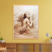 ANGEL SPIELEN LYRA ÜBER DIE KLOUDS LEINWANDDRUCK (Insitu (Wohnzimmer))