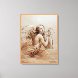 ANGEL SPIELEN LYRA ÜBER DIE KLOUDS LEINWANDDRUCK