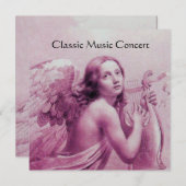 ANGEL SPIELEN LYRA ÜBER DIE KLOUDS, Monogramm Einladung (Vorne/Hinten)