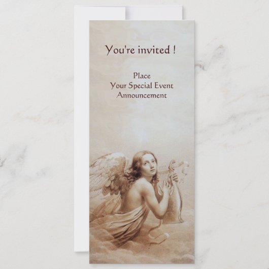 ANGEL SPIELEN LYRA ÜBER DIE KLOUDS, Monogramm Einladung (Rückseite)