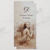 ANGEL SPIELEN LYRA ÜBER DIE KLOUDS, Monogramm Einladung (Vorne/Hinten)