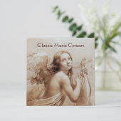 ANGEL SPIELEN LYRA ÜBER DIE KLOUDS, Monogramm Einladung (Stehend Vorderseite)