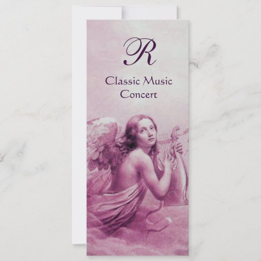 ANGEL SPIELEN LYRA ÜBER DIE KLOUDS, Monogramm Einladung (Vorderseite)
