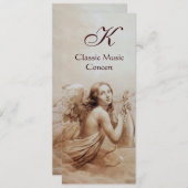 ANGEL SPIELEN LYRA ÜBER DIE KLOUDS, Monogramm Einladung (Vorne/Hinten)