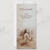 ANGEL SPIELEN LYRA ÜBER DIE KLOUDS, Monogramm Felt Einladung (Rückseite)