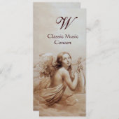 ANGEL SPIELEN LYRA ÜBER DIE KLOUDS, Monogramm Felt Einladung (Vorne/Hinten)