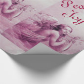 ANGEL SPIELEN LYRA ÜBER DIE KLOUDS Pink Geschenkpapier (Ecke)
