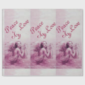 ANGEL SPIELEN LYRA ÜBER DIE KLOUDS Pink Geschenkpapier (Flach)