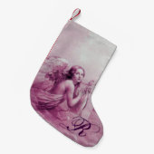 ANGEL SPIELEN LYRA ÜBER DIE KLOUDS Pink Monogramm Kleiner Weihnachtsstrumpf (Vorderansicht (hängend))