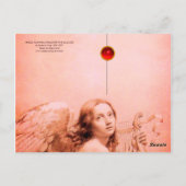 ANGEL SPIELEN LYRA ÜBER DIE KLOUDS Red Hues Postkarte (Rückseite)