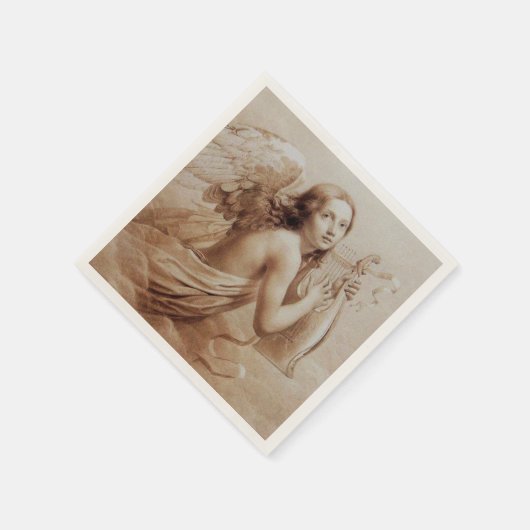 ANGEL SPIELEN LYRA ÜBER DIE KLOUDS SERVIETTE (Ecke)