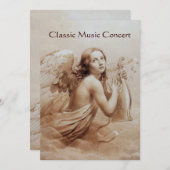 ANGEL SPIELEN LYRA ÜBER DIE KLOUEN, Champagner Einladung (Vorne/Hinten)