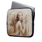 ANGEL SPIELEN LYRA ÜBER DIE KLOUTEN braun Laptopschutzhülle (Vorderseite Links)