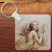 ANGEL SPIELEN LYRA ÜBER DIE KLOUTEN braun Schlüsselanhänger (Vorderseite)