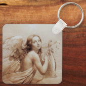 ANGEL SPIELEN LYRA ÜBER DIE KLOUTEN braun Schlüsselanhänger (Rückseite)