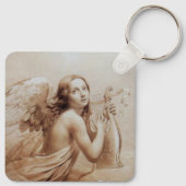 ANGEL SPIELEN LYRA ÜBER DIE KLOUTEN braun Schlüsselanhänger (Rückseite)