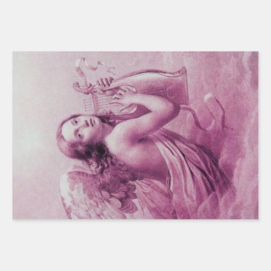 ANGEL SPIELEN LYRA ÜBER DIE KLOUTEN Braunrosa Geschenkpapier Set (Vorderseite 3)