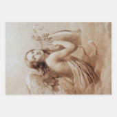 ANGEL SPIELEN LYRA ÜBER DIE KLOUTEN Braunrosa Geschenkpapier Set (Vorderseite)