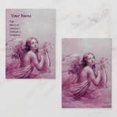 ANGEL SPIELEN LYRA ÜBER DIE KLOUTEN, Perlpapier Visitenkarte (Vorne/Hinten)