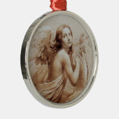 ANGEL SPIELEN LYRA ÜBER DIE KUCHEN, braun Silbernes Ornament (Rechts)