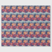 Angel spielt Mandoline-Packpapier Geschenkpapier (Flach)