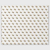 Angel spielt Trumpet Gold White Christmas Geschenkpapier (Flach)