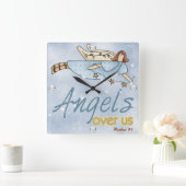 Angel Square Wall Clock Quadratische Wanduhr (Zuhause)
